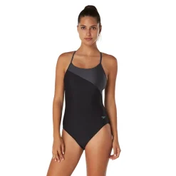 Asymmetrical Colorblock One Piece
