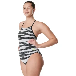 Contort Stripes Crossback One Piece