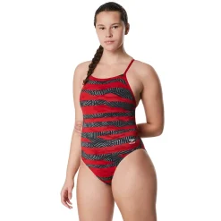 Contort Stripes Crossback One Piece