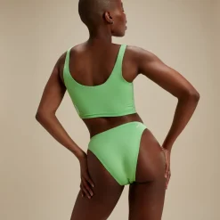 Flu3nte Solid Cheeky Scoop Bikini Bottom