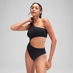 Flu3nte Terry Asymmetrical Cut Out One Piece