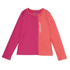 Long Sleeve Solid Blocked Logo Rashguard