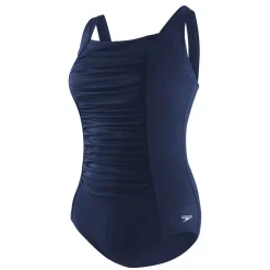 Plus Solid Shirred One Piece