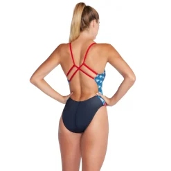 Printed Endurance + Strappy Back One Piece