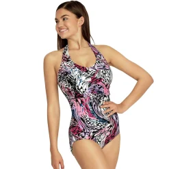 Printed Halter One Piece
