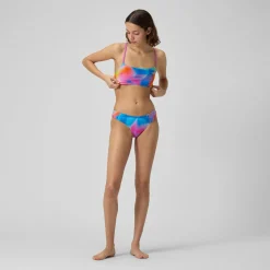 Printed Strappy Fixed Bikini Top