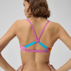 Printed Strappy Fixed Bikini Top