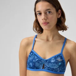 Printed Tie Back Keyhole Top