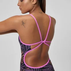 Printed Web Back One Piece