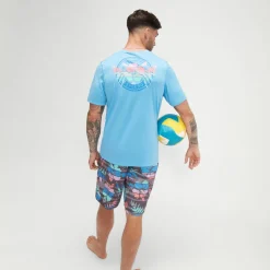 Short Sleeve Graphic Swim Rashguard