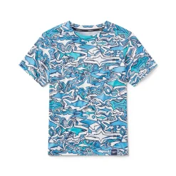 Short Sleeve Shark Chalk Swim Shirt