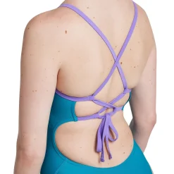 Solid Double Lace Back One Piece