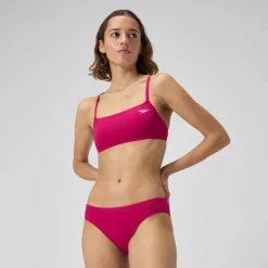 Solid Strappy Fixed Back Bikini Top