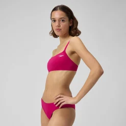 Solid Strappy Fixed Back Bikini Top