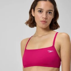 Solid Strappy Fixed Back Bikini Top