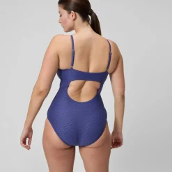 Texture Adjustable Thin Strap One Piece