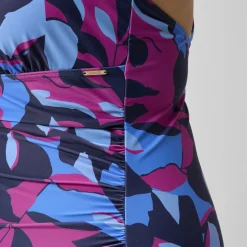 Women's Shaping Printed V Neck One Piece (+)