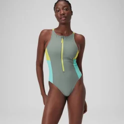 Zip Colorblock One Piece