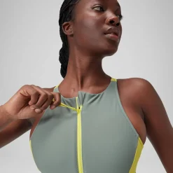 Zip Colorblock One Piece